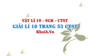 Giải Vật lí 10 trang 53 Chân trời Sáng tạo